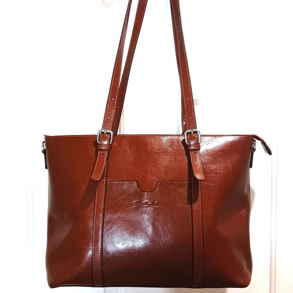 Bonstanten Accessories - BOSTANTEN Italian Leather Laptop Bag